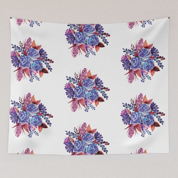 Item preview, Blue Watercolor Bouquet of Flowers  designed and sold by Pavnud.