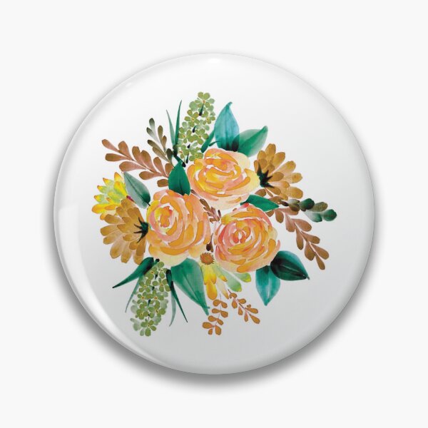 Item preview, Orange Watercolor Bouquet of Flowers  designed and sold by Pavnud.