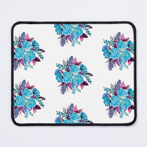 Item preview, Turquoise Watercolor Bouquet of Flowers  designed and sold by Pavnud.