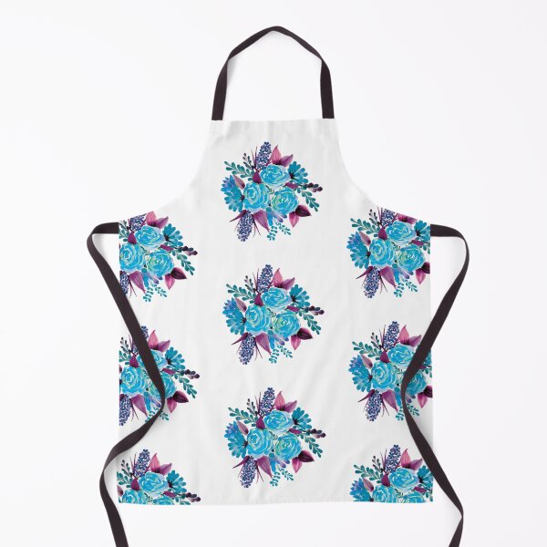 Item preview, Turquoise Watercolor Bouquet of Flowers designed and sold by Pavnud.