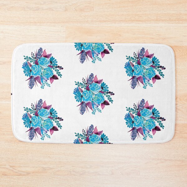 Item preview, Turquoise Watercolor Bouquet of Flowers  designed and sold by Pavnud.