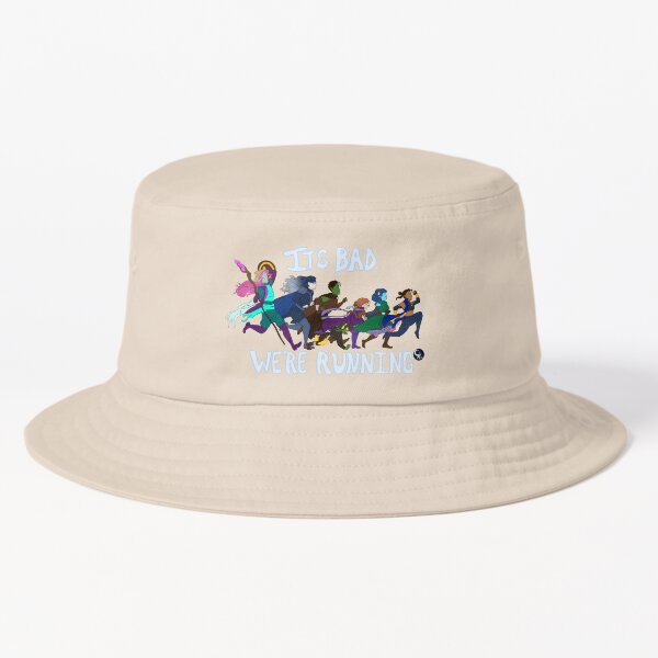 It's Bad, We're Running Bucket Hat for Sale by Chyanime