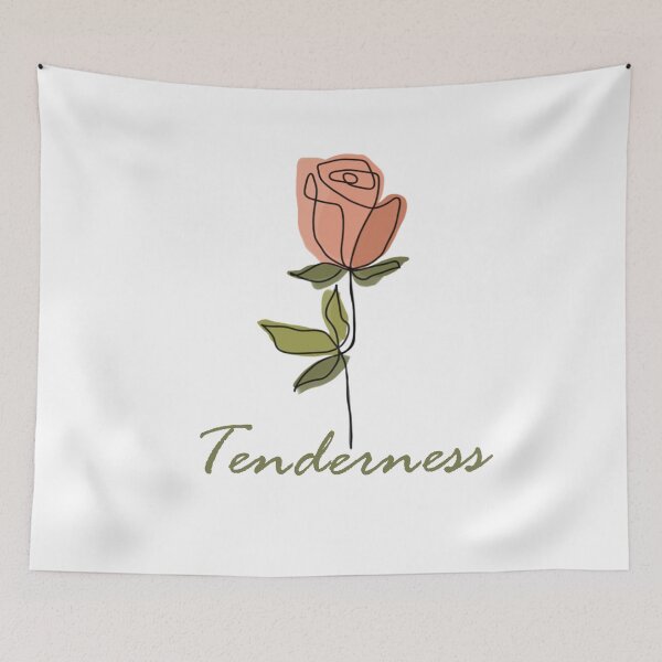 Item preview, Tenderness one line flower, inspirational meanings designed and sold by Targeted Inspire.