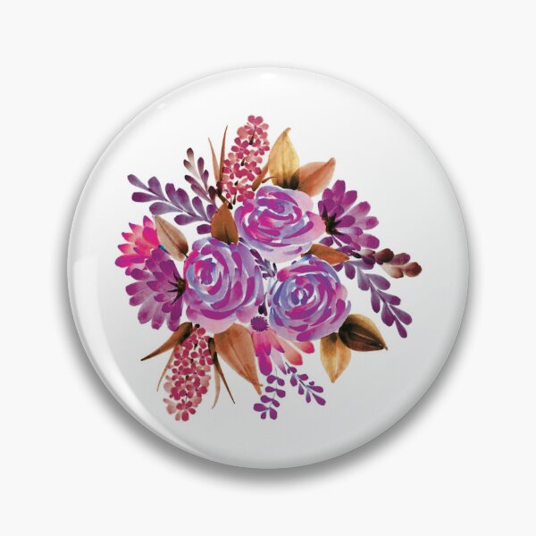 Item preview, Violet Watercolor Bouquet of Flowers  designed and sold by Pavnud.