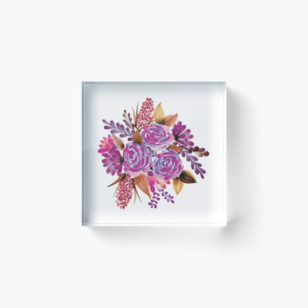 Item preview, Violet Watercolor Bouquet of Flowers  designed and sold by Pavnud.