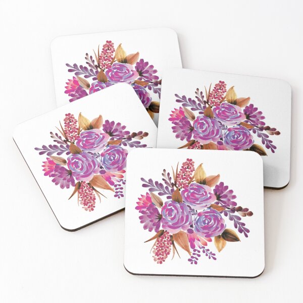 Item preview, Violet Watercolor Bouquet of Flowers  designed and sold by Pavnud.