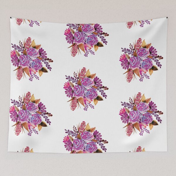 Item preview, Violet Watercolor Bouquet of Flowers  designed and sold by Pavnud.