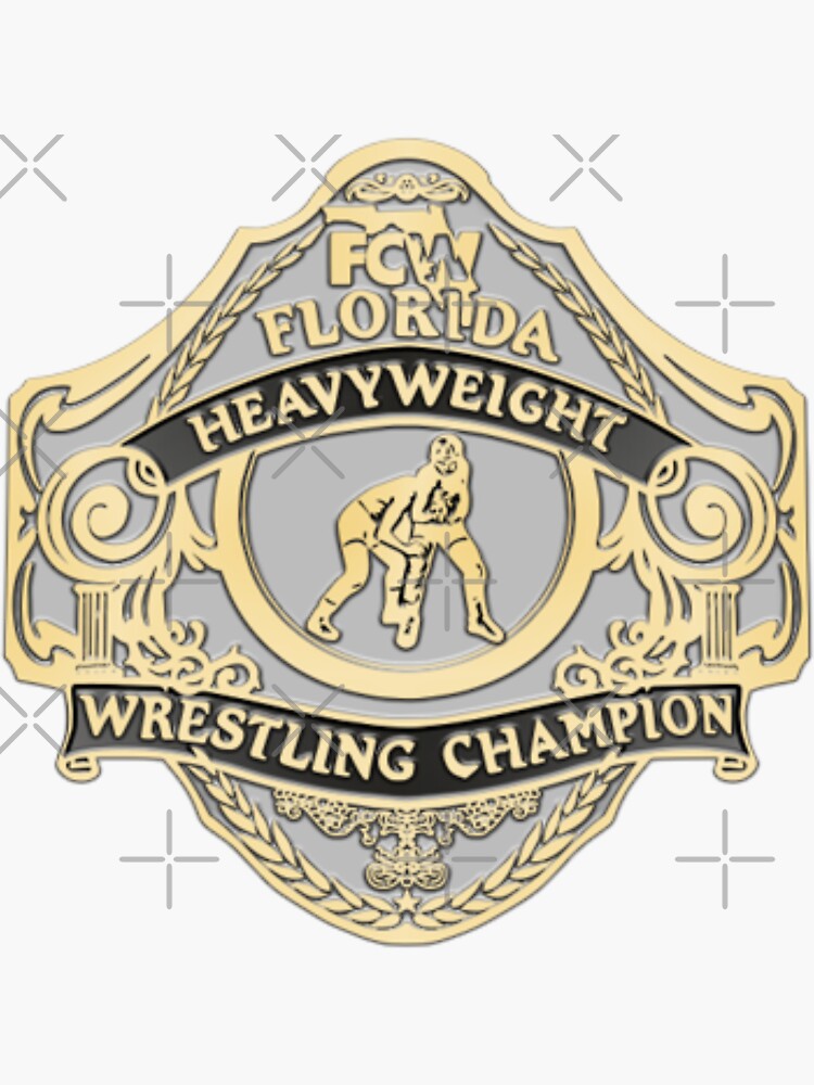 Wrestling Championship Belt Sticker For Sale By Saint Designs77