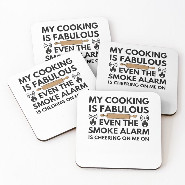 Item preview, Funny Cooking Quote My Cooking Is Fabulous Even The Smoke Alarm Is Cheering On Me On Chef Sarcasm designed and sold by Mehdi Art.
