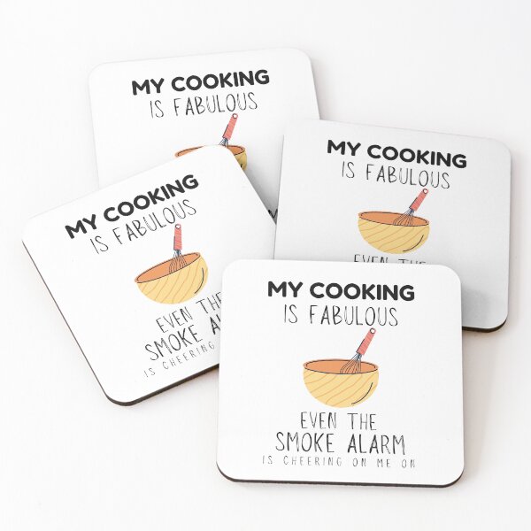Item preview, Funny Cooking Quote My Cooking Is Fabulous Even The Smoke Alarm Is Cheering On Me On Chef Sarcasm designed and sold by Mehdi Art.