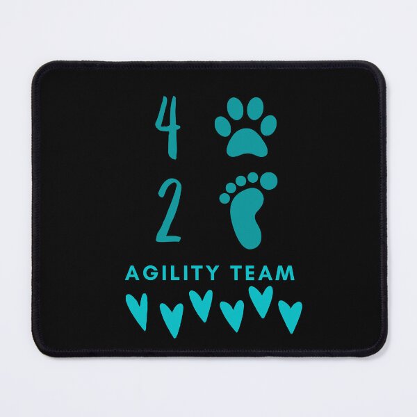 Item preview, Agility team 4 legs and 2 feet with turquoise hearts designed and sold by PausePapote.