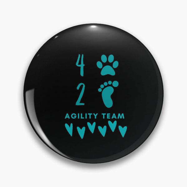 Item preview, Agility team 4 legs and 2 feet with turquoise hearts designed and sold by PausePapote.