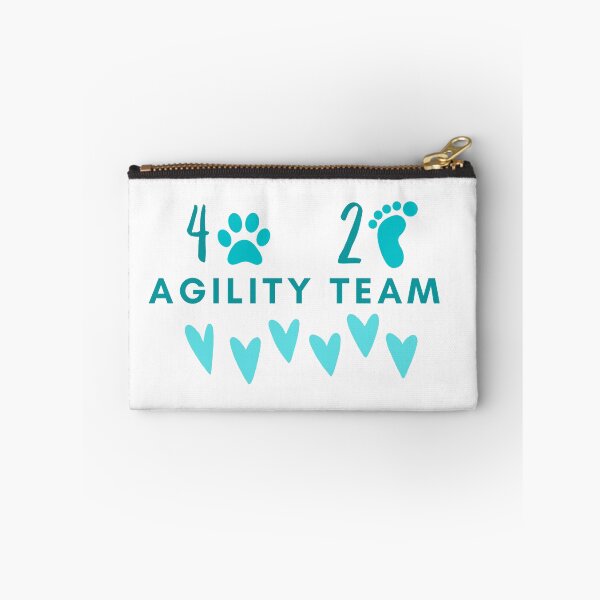 Item preview, Agility team 4 legs and 2 feet with turquoise hearts designed and sold by PausePapote.