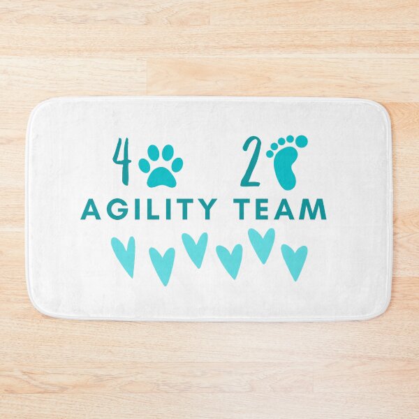 Item preview, Agility team 4 legs and 2 feet with turquoise hearts designed and sold by PausePapote.