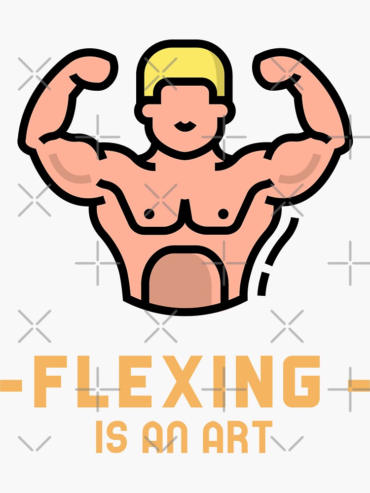 "FLEXING Body Building" Sticker for Sale by yourdreamstore Redbubble