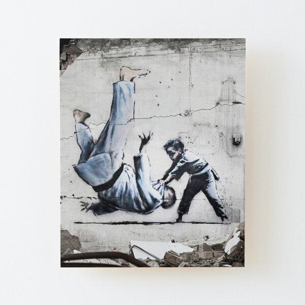 Banksy Migrant Child Mural Venice Mounted Print for Sale by WE