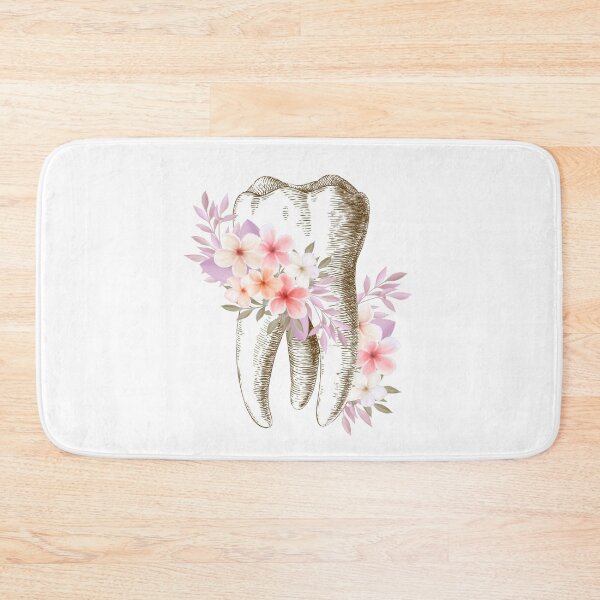 Item preview, Tooth with Pink and Purple Flowers - Dental designed and sold by guaka-molly.
