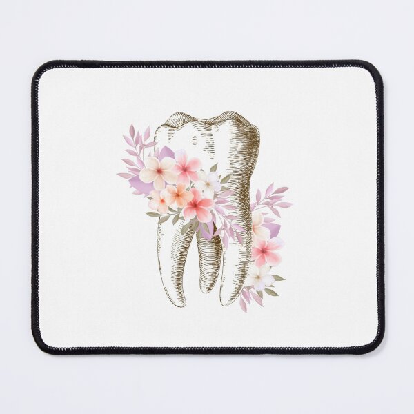 Item preview, Tooth with Pink and Purple Flowers - Dental designed and sold by guaka-molly.
