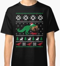 Dinosaur Ugly Christmas Sweater - Funny Christmas Gift Classic T-Shirt