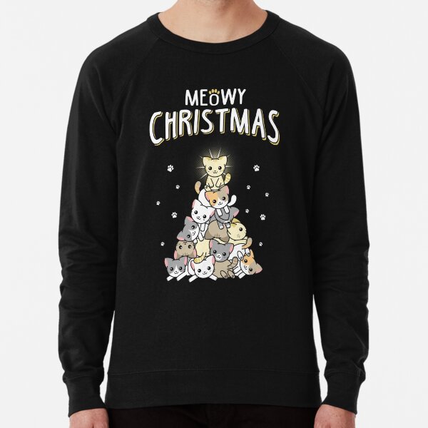 Meowy Christmas Lightweight Sweatshirt