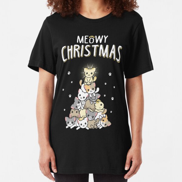 Cat with Crown Girls Fitted T-Shirt Cute Pet Lover Birthday Gift