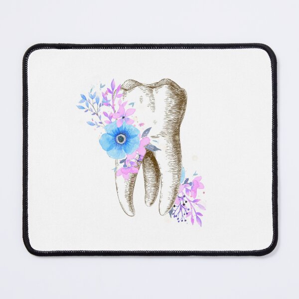 Item preview, Tooth with Blue and Purple Flowers - Dental designed and sold by guaka-molly.
