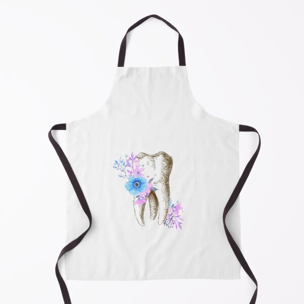 Item preview, Tooth with Blue and Purple Flowers - Dental designed and sold by guaka-molly.