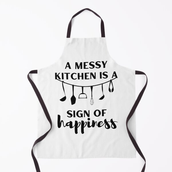 Item preview, Funny Cooking Quote A Messy Kitchen Is A Sign Of Happiness Chef Sarcasm designed and sold by Mehdi Art.
