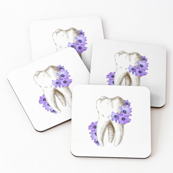 Item preview, Tooth with Purple Flowers - Dental designed and sold by guaka-molly.