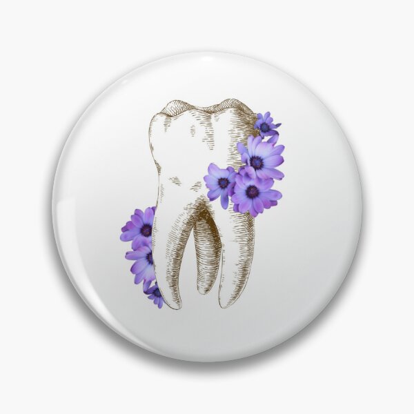 Item preview, Tooth with Purple Flowers - Dental designed and sold by guaka-molly.