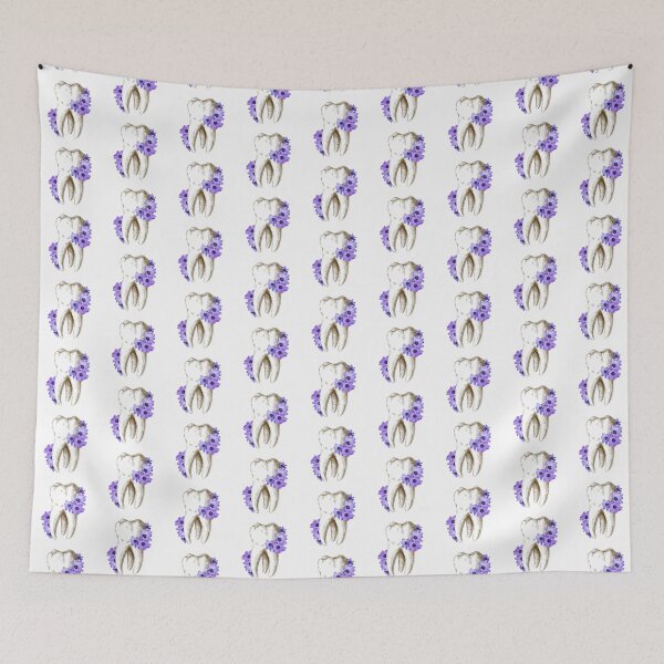 Item preview, Tooth with Purple Flowers - Dental designed and sold by guaka-molly.