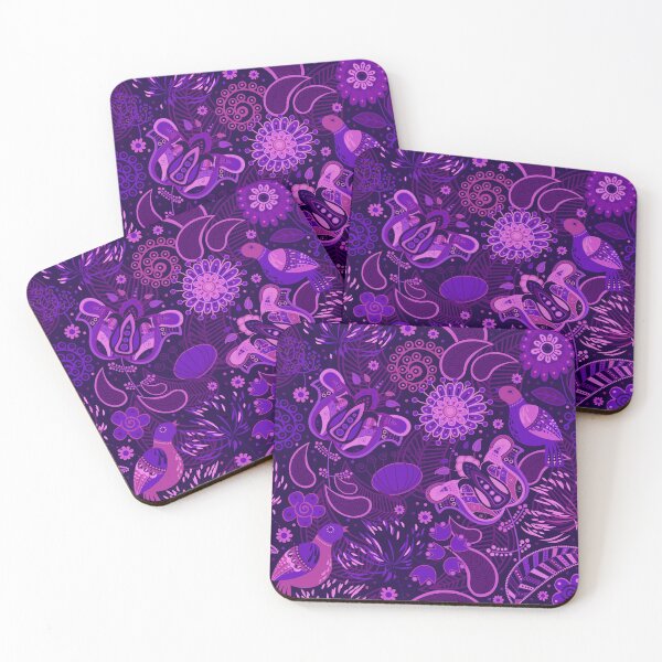 Item preview, Purple Paisley Garden with Botanicals, Flowers and Birds designed and sold by OutshineAll.