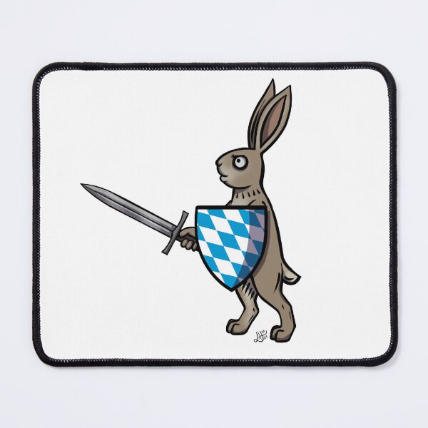 Item preview, Medieval Marginalia Bunny: Sword and Shield (Bavaria) designed and sold by faejala.