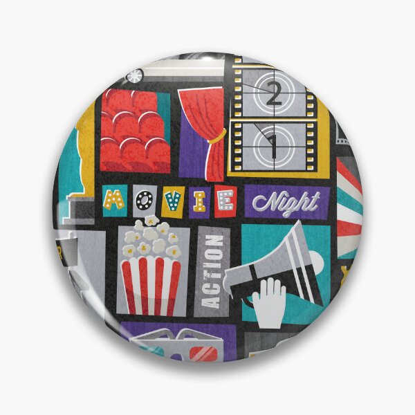 Item preview, Movie night // black background film and cinema motifs designed and sold by SelmaCardoso.