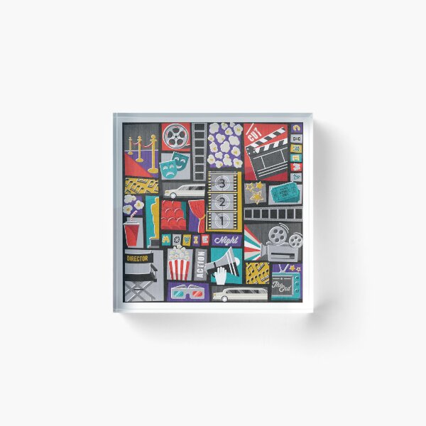 Item preview, Movie night // black background film and cinema motifs designed and sold by SelmaCardoso.