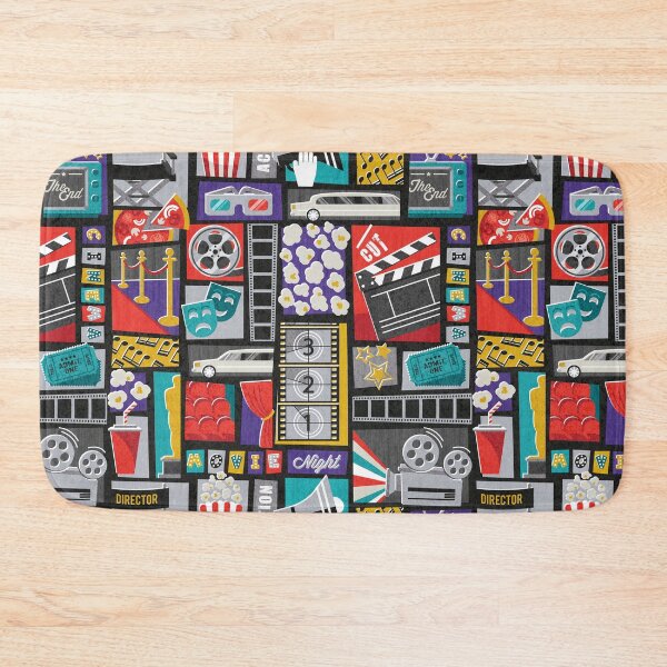 Item preview, Movie night // black background film and cinema motifs designed and sold by SelmaCardoso.