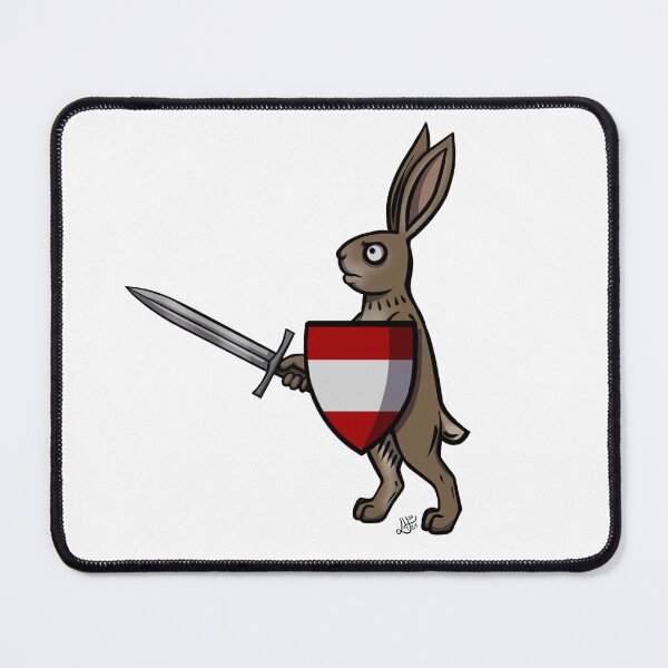 Item preview, Medieval Marginalia Bunny: Sword and Shield (Austria) designed and sold by faejala.