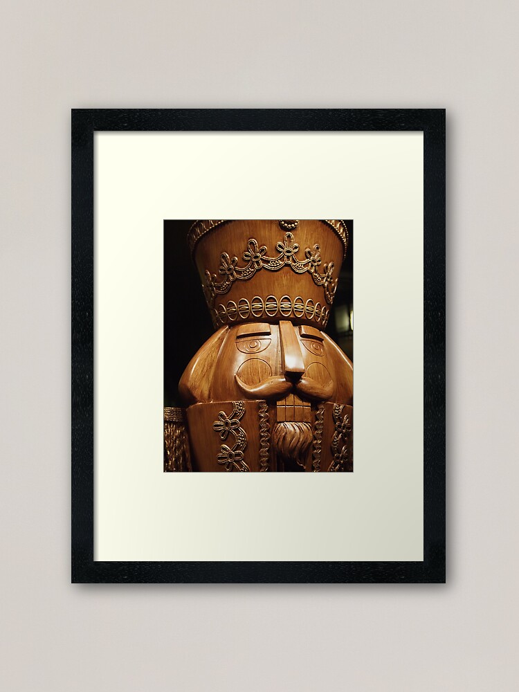 Alternate view of Wooden Nutcracker for Christmas Framed Art Print