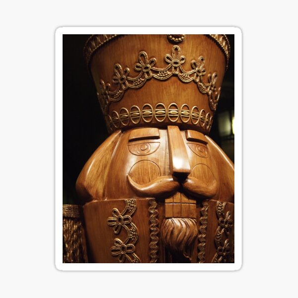 Wooden Nutcracker for Christmas Sticker