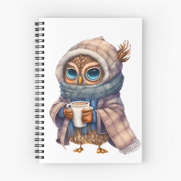 Item preview, Chibi Owl Drinking Hot Chocolate Christmas Winter designed and sold by Remixy ⭐⭐⭐⭐⭐.
