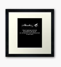 Alexander Hamilton Quote. Success / Genius Framed Print
