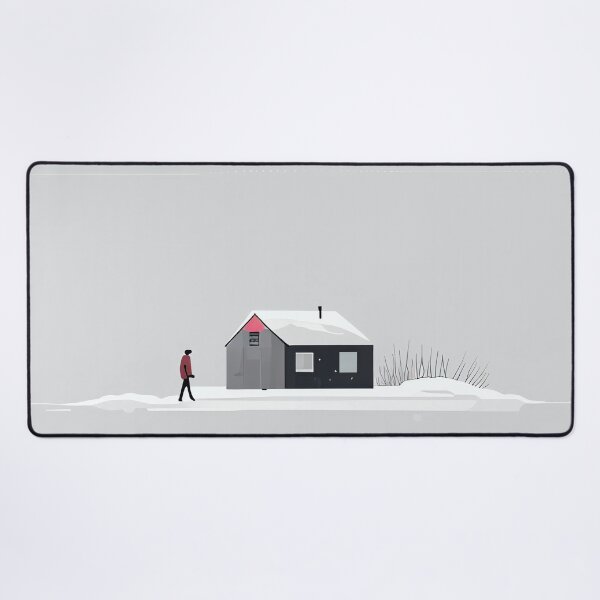Item preview, Cute Little Minimalist Winter Cabin Digital Painting designed and sold by CodeAndColors.