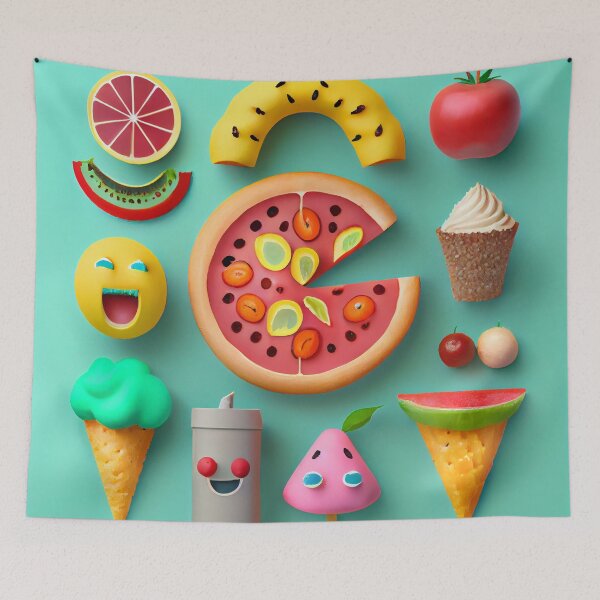 Item preview, Fun Food Collection Clay Digital Painting designed and sold by CodeAndColors.