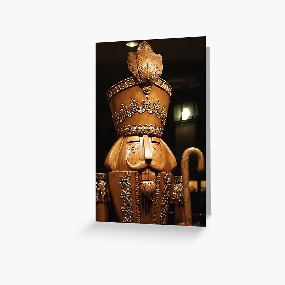 Wooden Nutcracker for Christmas 2 Greeting Card