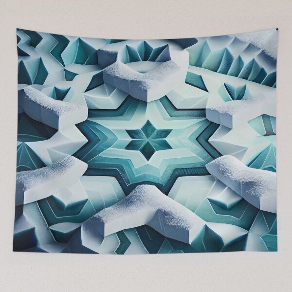 Item preview, Cartoon 3D Winter Snowflake Pattern Digital Painting designed and sold by CodeAndColors.