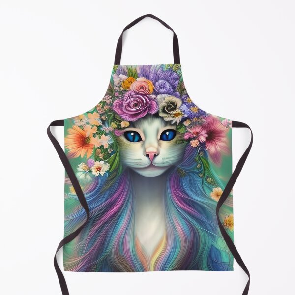 Item preview, Fantasy Cat with flowers designed and sold by DTwithlove.