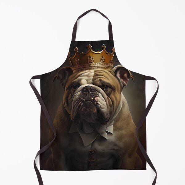 Item preview, Funny Cute Bulldog Portrait with Collar Digital Painting designed and sold by CodeAndColors.