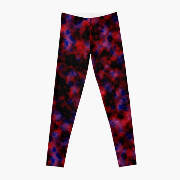 LEGGINGS with Reptile Pattern - Batik, Tie-Dye - unisex - black-red-purple