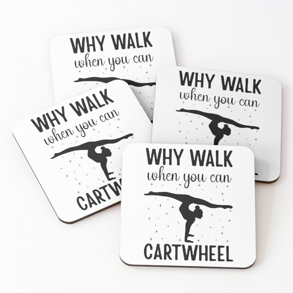 Item preview, Funny Gymnastics Quotes Why Walk When You Can Cartwheel Gymnastics Womens designed and sold by Mehdi Art.