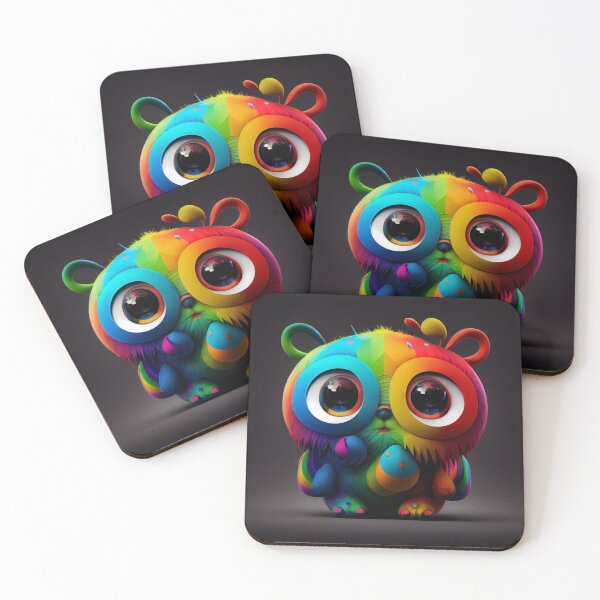 Item preview, Cute Rainbow Bear with Big Eyes Digital Painting designed and sold by CodeAndColors.